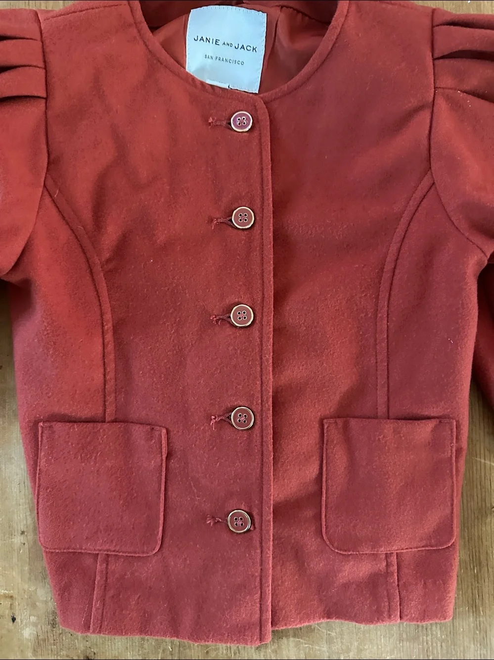 JANIE & JACK SAN FRANCISCO BUTTON JACKET GIRLS 7 TO 8 FALL